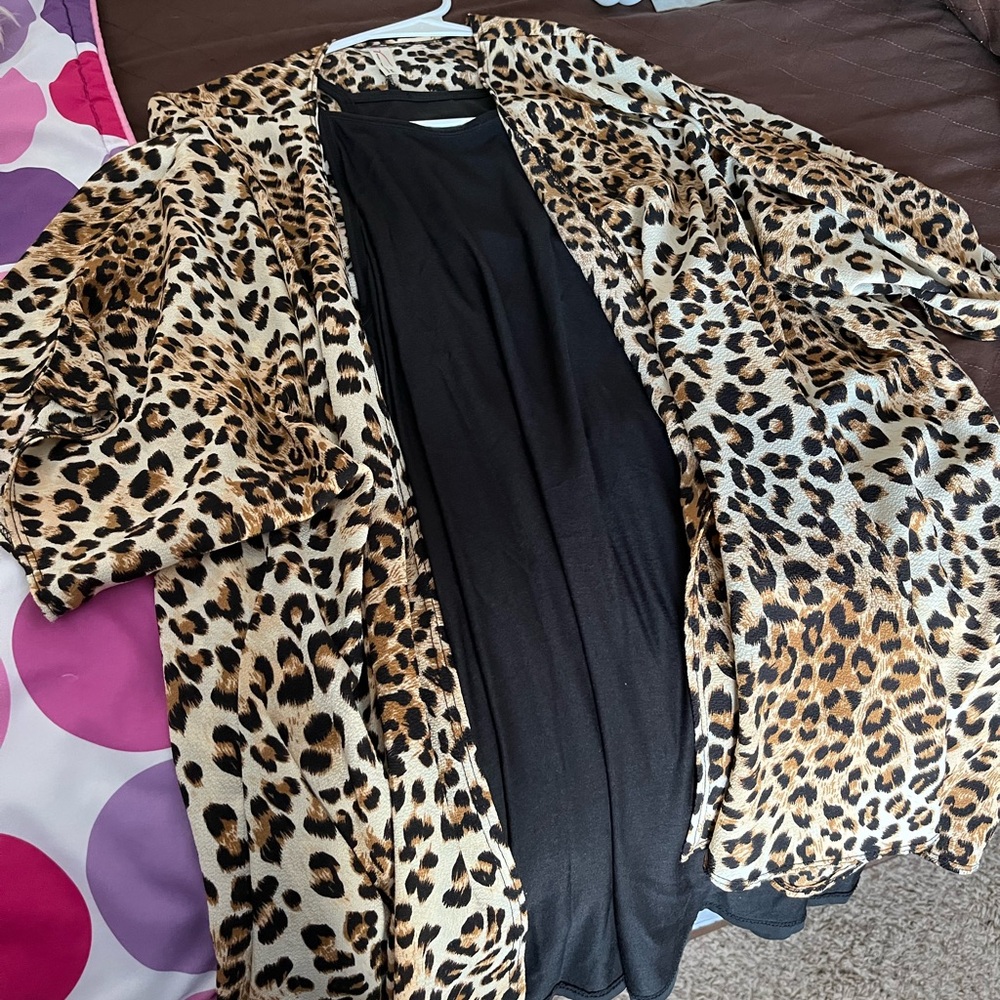J. McLaughlin Animal Print Cardigan